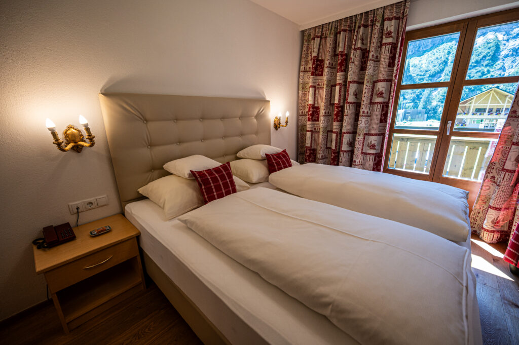 Schlafbereich Ferienwohnung im Hotel Hartenfels in Zug