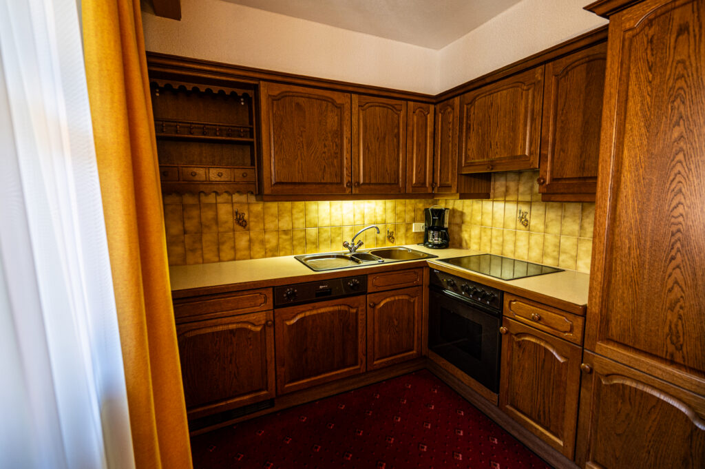 Küche Ferienwohnung im Hotel Hartenfels in Zug