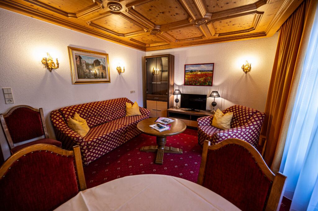 Wohnbereich Ferienwohnung im Hotel Hartenfels in Zug